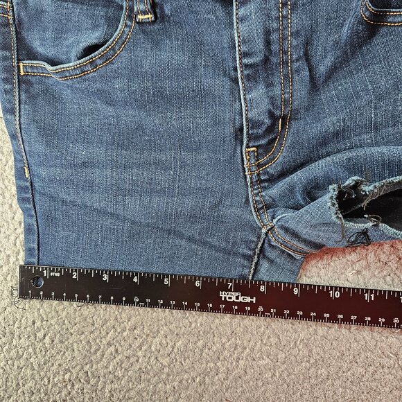 American‎ Eagle Shorts Womens 6 Denim Super Stretch Jegging Cut Off Distressed - Picture 13 of 15